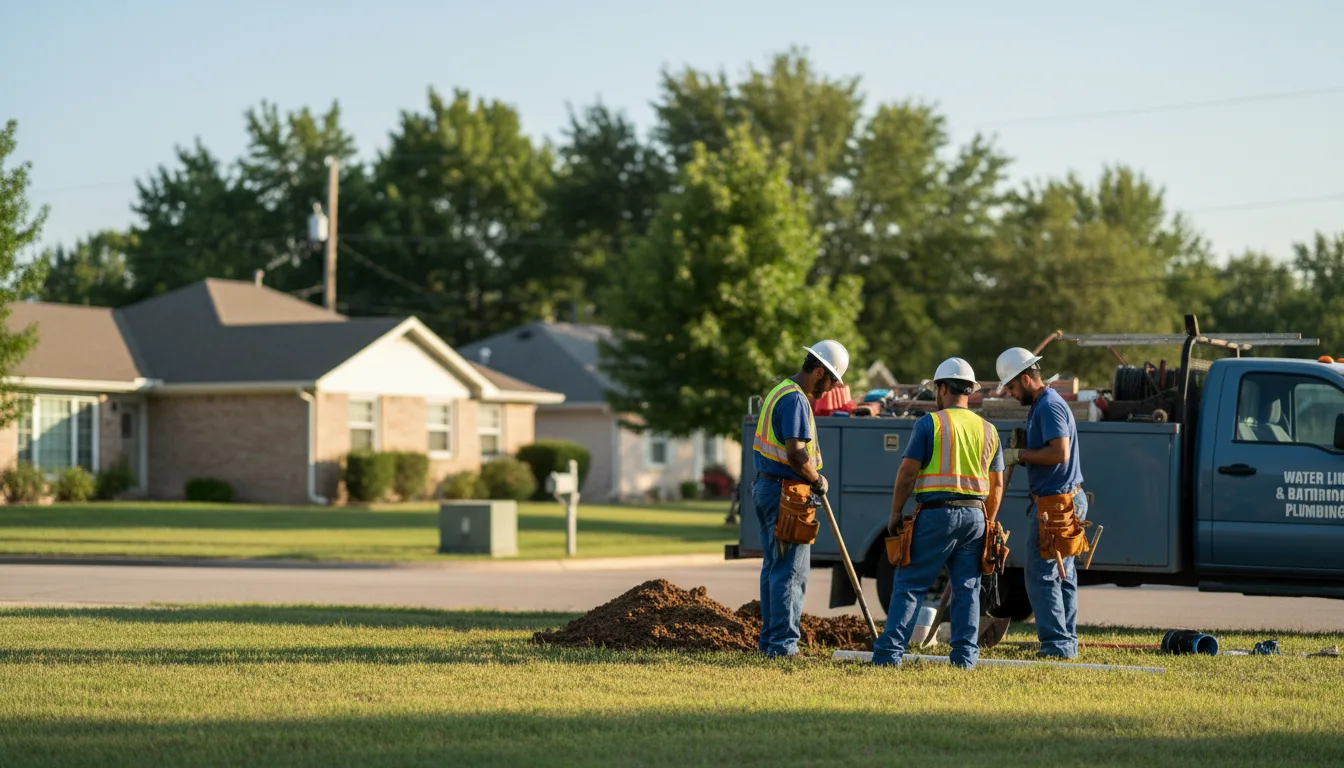 Residential water line and bathroom plumbing service in Collegedale, TN